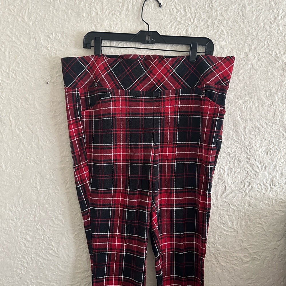 Torrid Pull On Pocket Pixie Pants Black Red White… - image 6